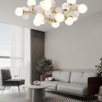 Ceiling Suspension Light In Off White Tree Design Lighting Lobby