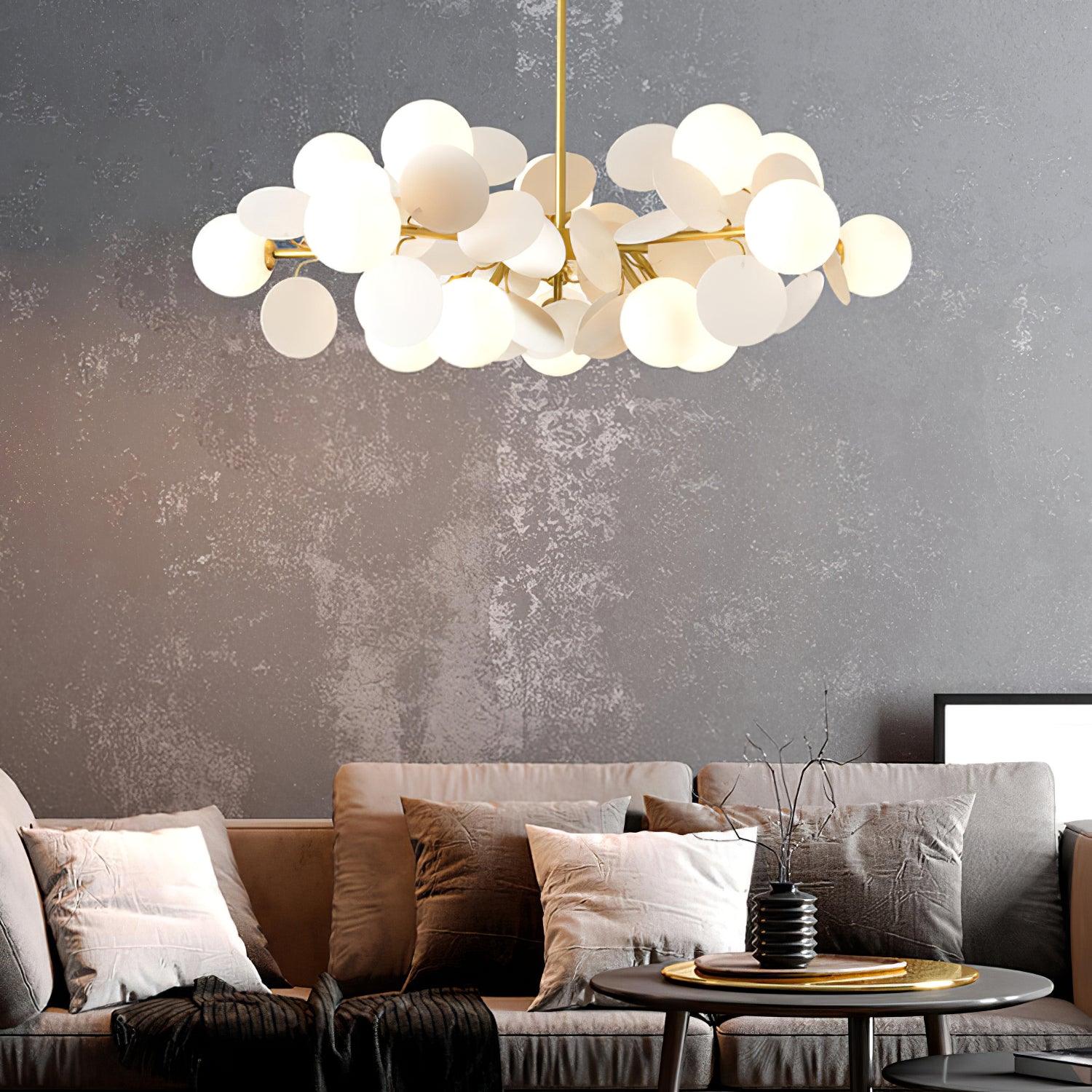 Ceiling Suspension Light In Off White Tree Design Lighting Lobby