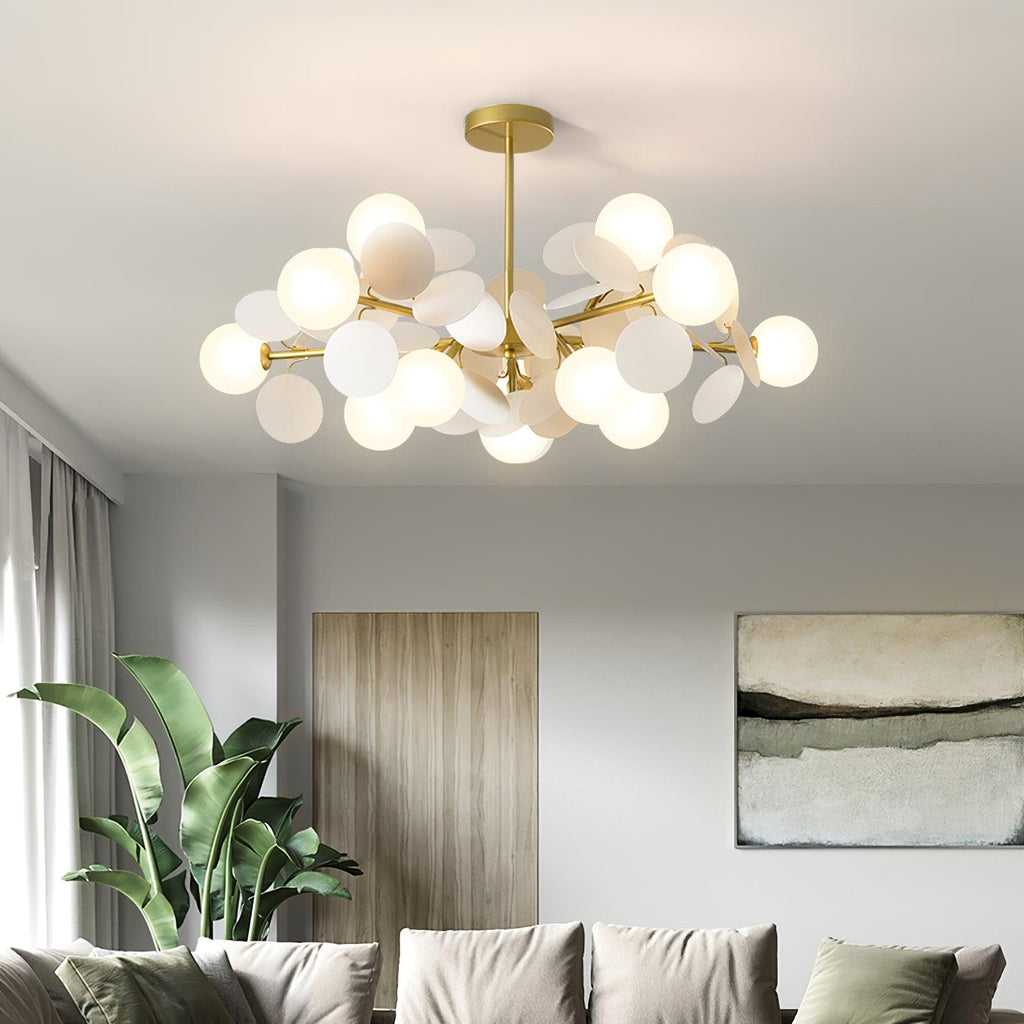 Ceiling Suspension Light In Off White Tree Design Lighting Lobby