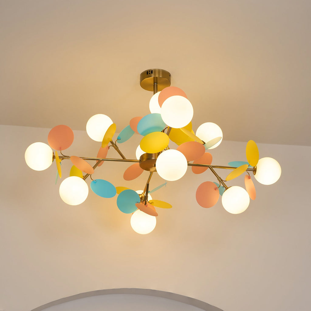 Ceiling Suspension Light In Off White Tree Design Lighting Lobby