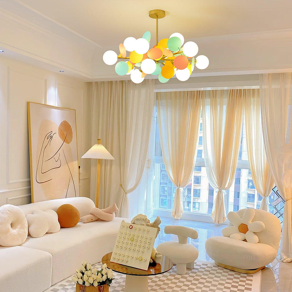 Ceiling Suspension Light In Off White Tree Design Lighting Lobby