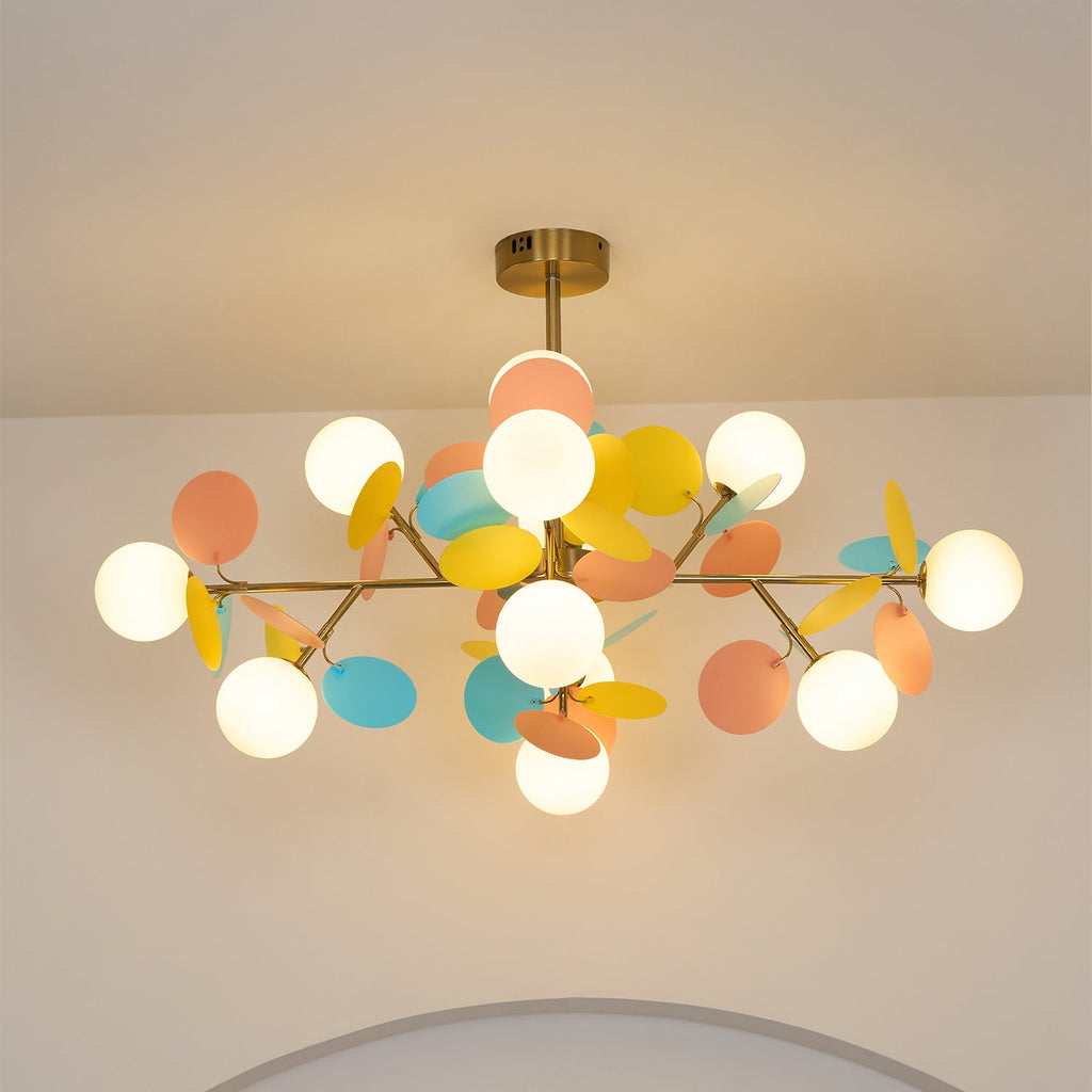Ceiling Suspension Light In Off White Tree Design Lighting Lobby