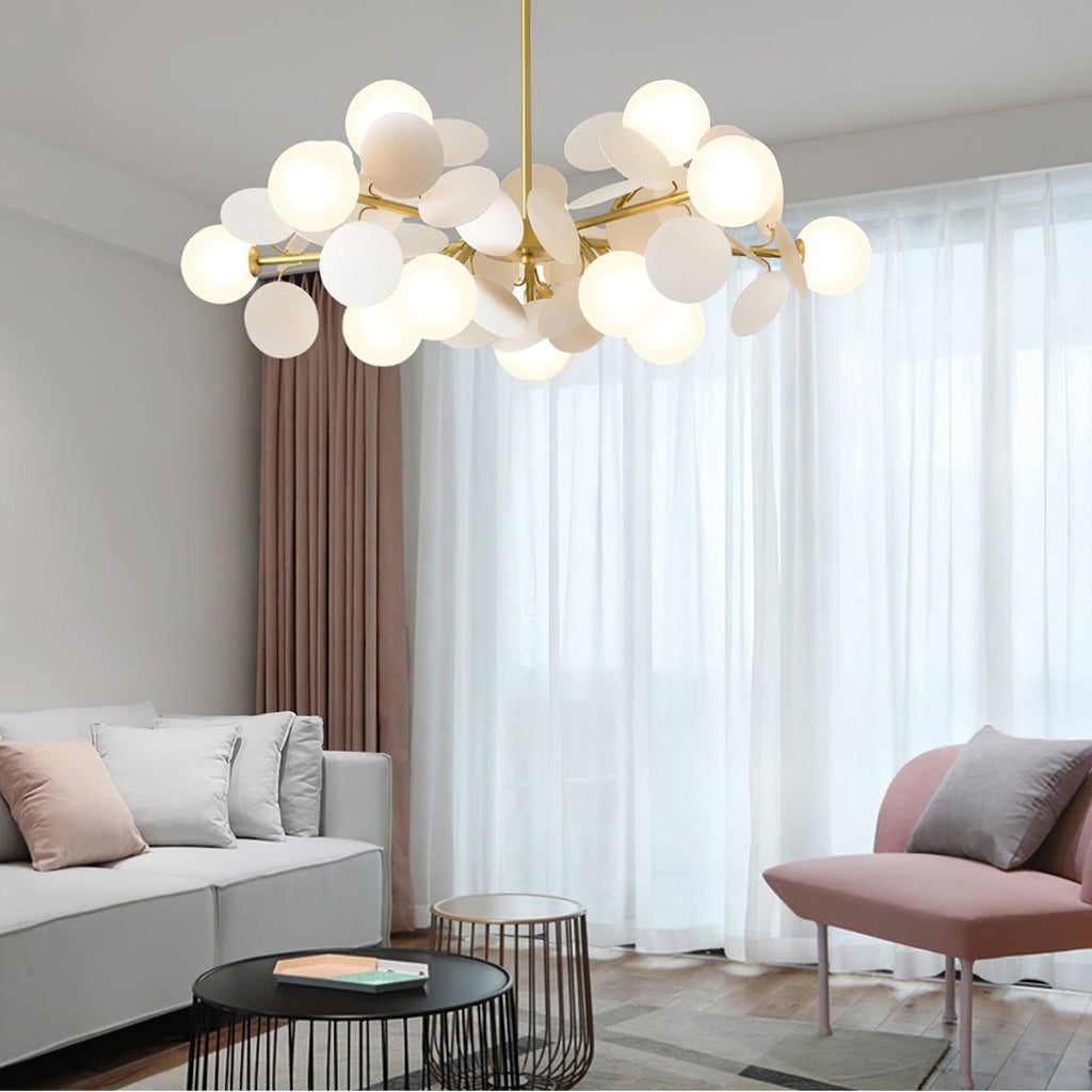 Ceiling Suspension Light In Off White Tree Design Lighting Lobby