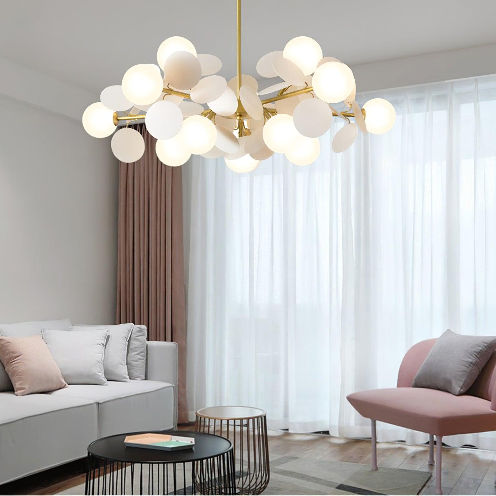 Ceiling Suspension Light In Off White Tree Design Lighting Lobby