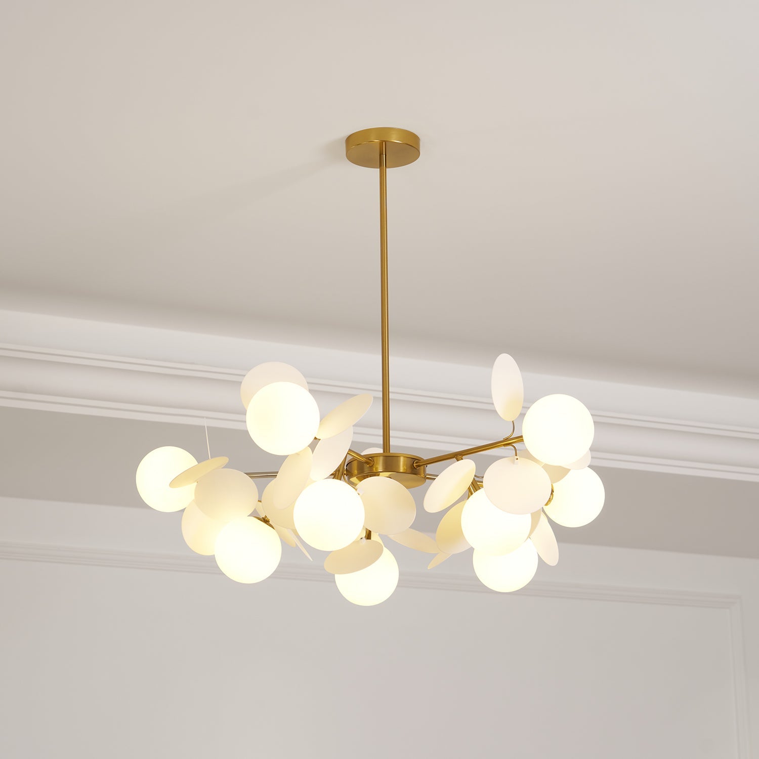 Ceiling Suspension Light In Off White Tree Design Lighting Lobby