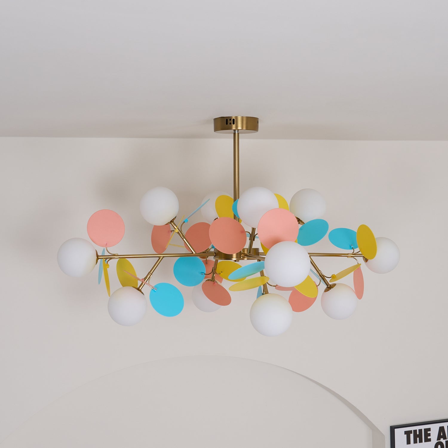 Ceiling Suspension Light In Off White Tree Design Lighting Lobby