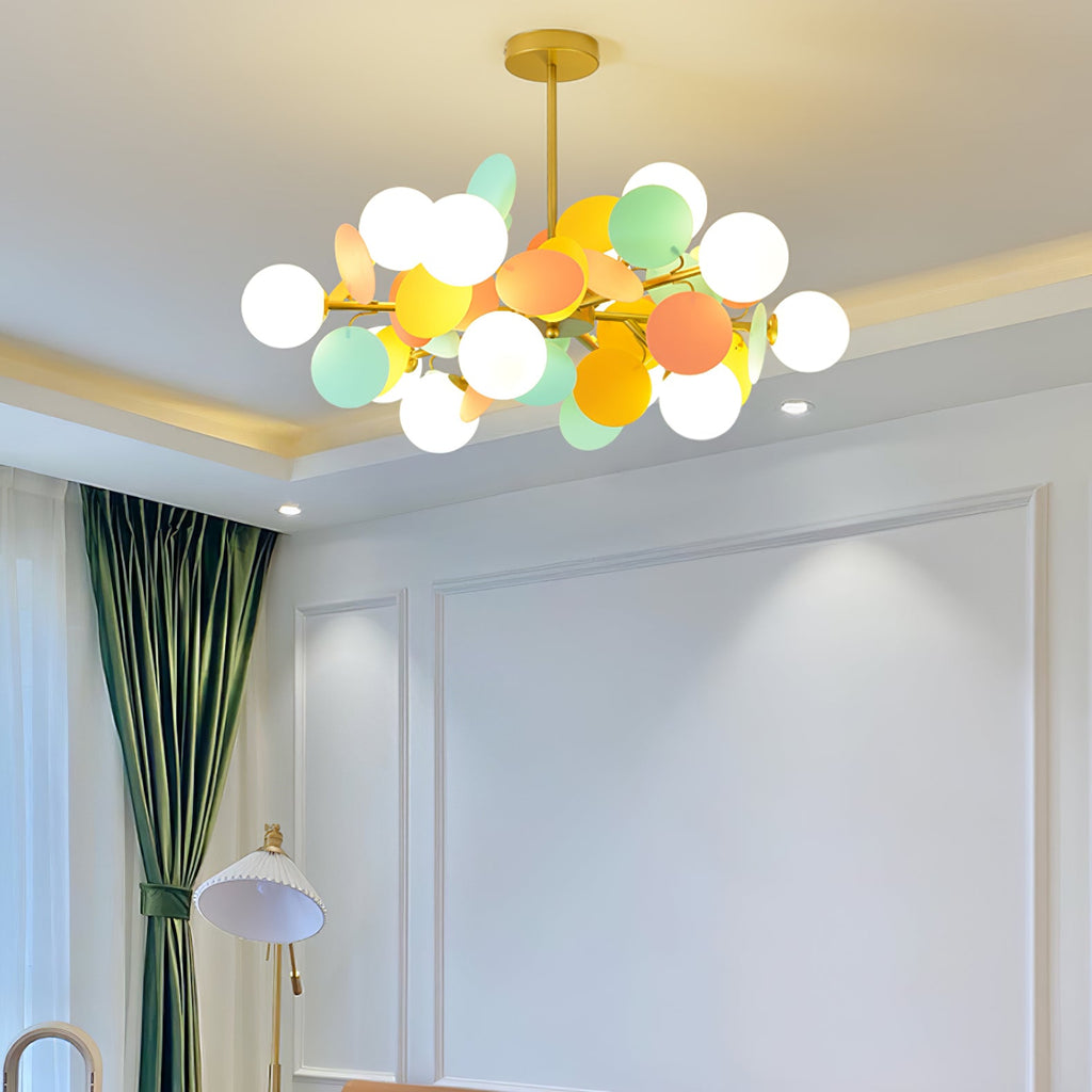 Ceiling Suspension Light In Off White Tree Design Lighting Lobby