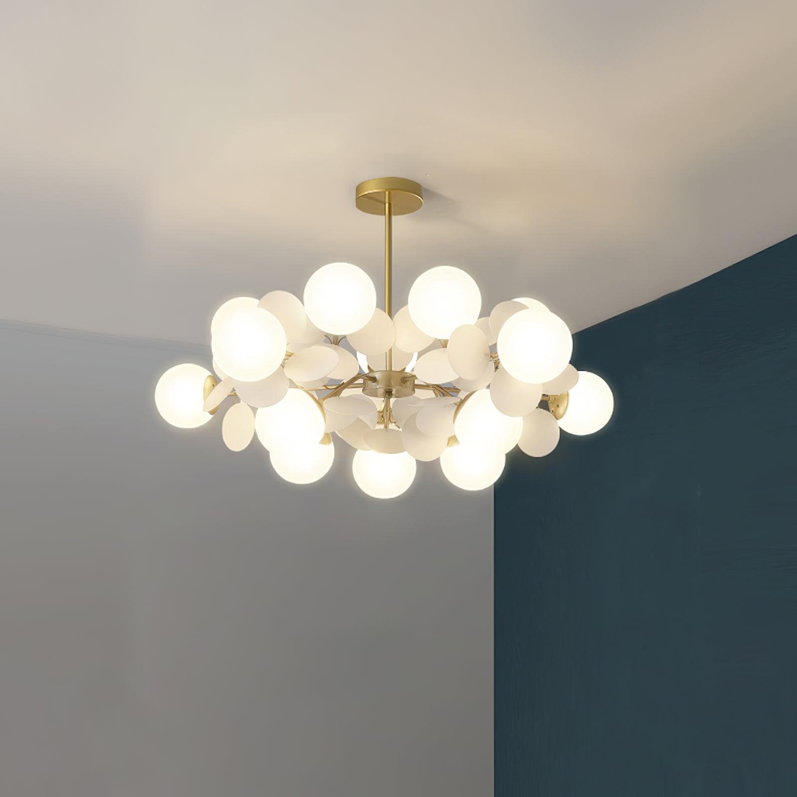 Ceiling Suspension Light In Off White Tree Design Lighting Lobby