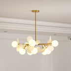 Ceiling Suspension Light In Off White Tree Design Lighting Lobby