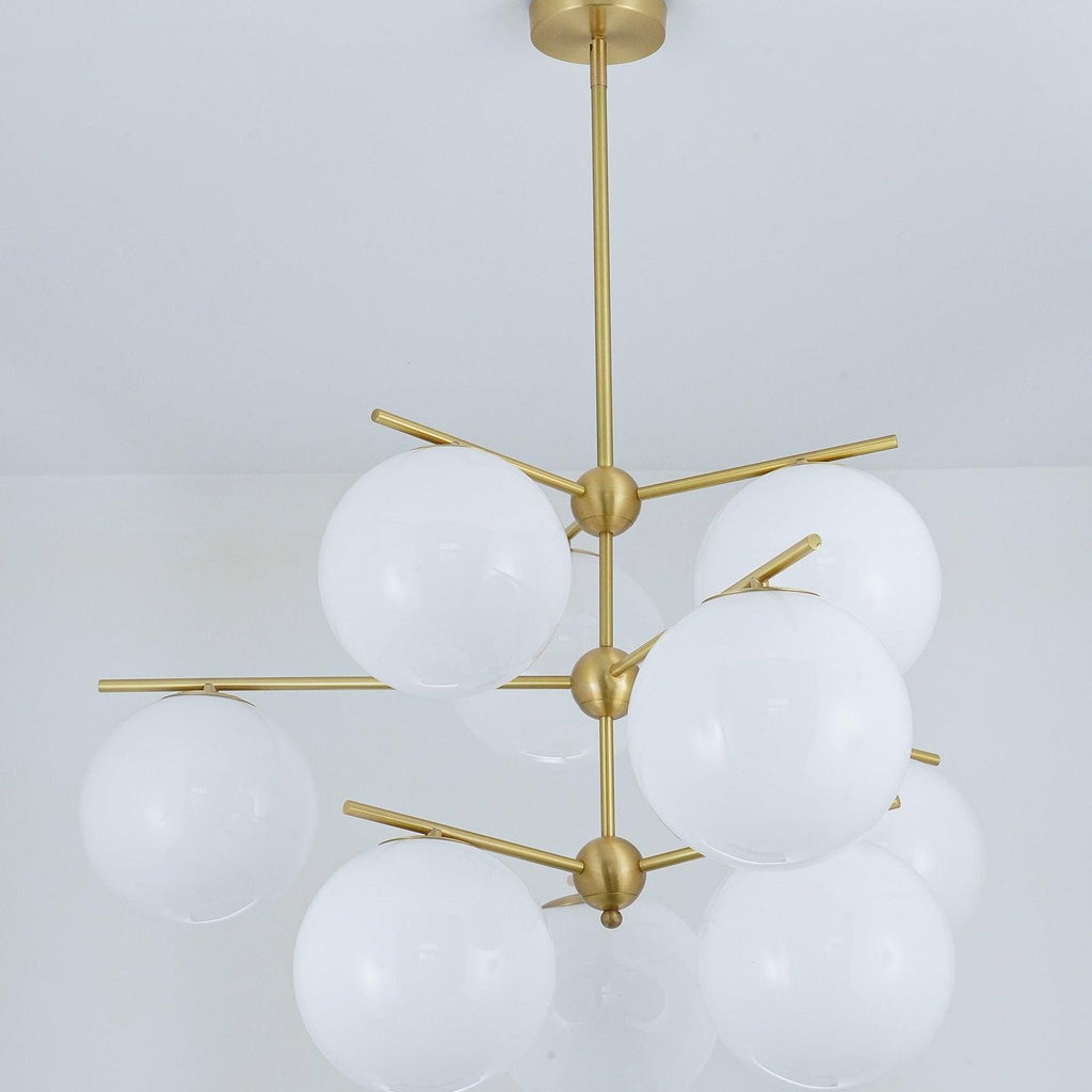 Ceiling Suspension with Sphere and Stem Lighting Lobby
