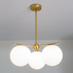 Ceiling Suspension with Sphere and Stem Lighting Lobby