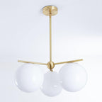 Ceiling Suspension with Sphere and Stem Lighting Lobby
