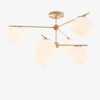 Ceiling Suspension with Sphere and Stem Lighting Lobby