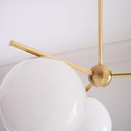Ceiling Suspension with Sphere and Stem Lighting Lobby