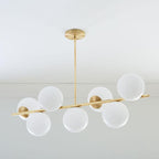 Ceiling Suspension with Sphere and Stem Lighting Lobby