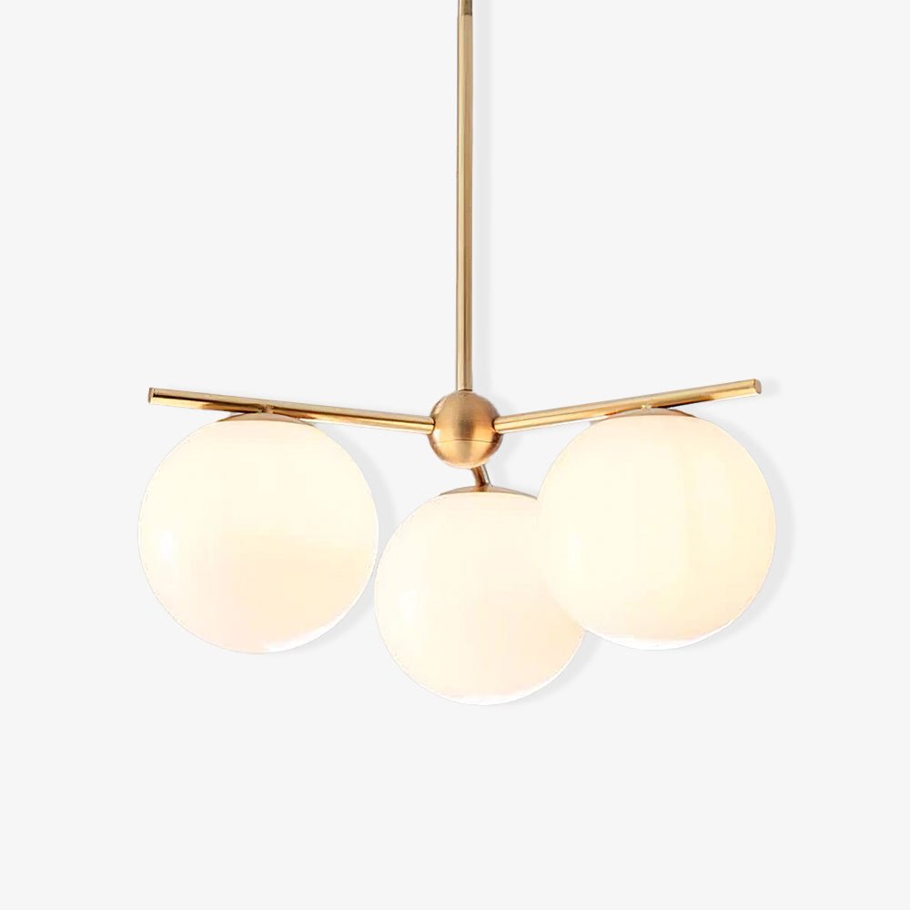 Ceiling Suspension with Sphere and Stem Lighting Lobby