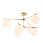 Ceiling Suspension with Sphere and Stem Lighting Lobby