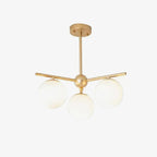 Ceiling Suspension with Sphere and Stem Lighting Lobby