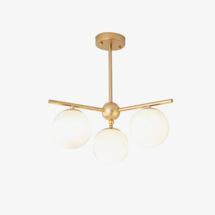 Ceiling Suspension with Sphere and Stem Lighting Lobby