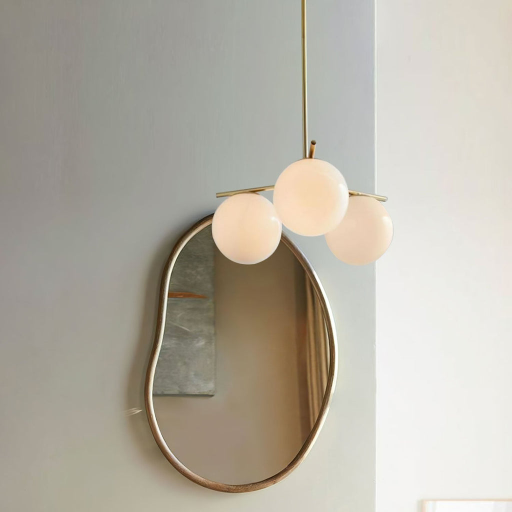 Ceiling Suspension with Sphere and Stem Lighting Lobby