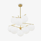 Ceiling Suspension with Sphere and Stem Lighting Lobby