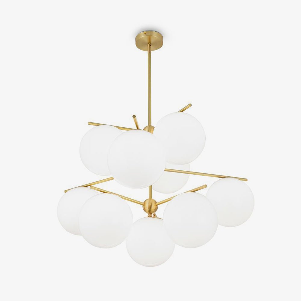 Ceiling Suspension with Sphere and Stem Lighting Lobby
