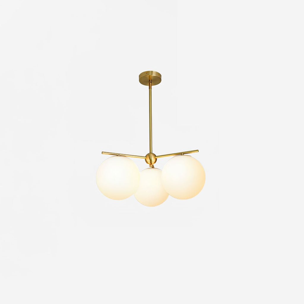 Ceiling Suspension with Sphere and Stem Lighting Lobby