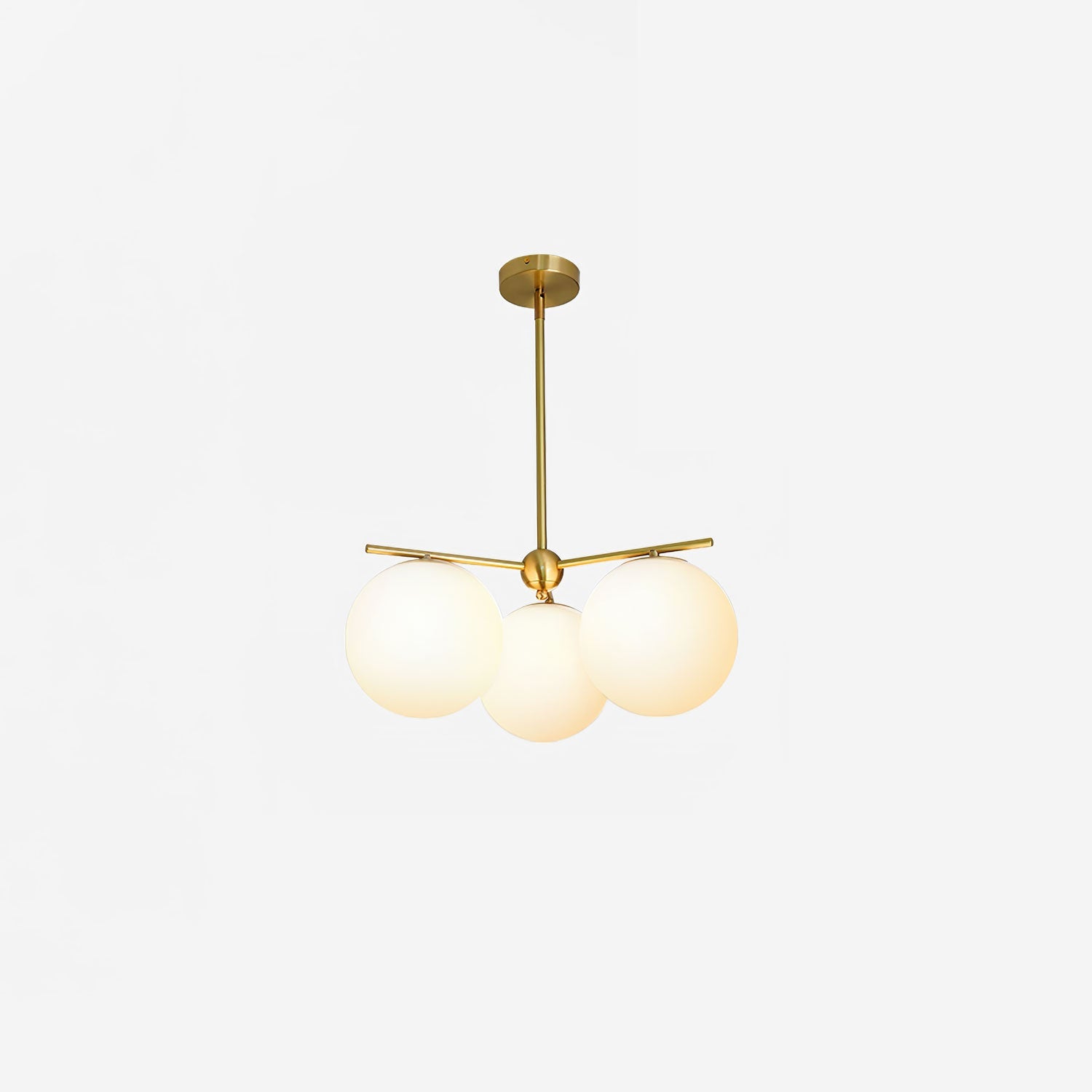 Ceiling Suspension with Sphere and Stem Lighting Lobby