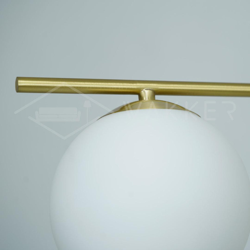 Ceiling Suspension with Sphere and Stem Lighting Lobby