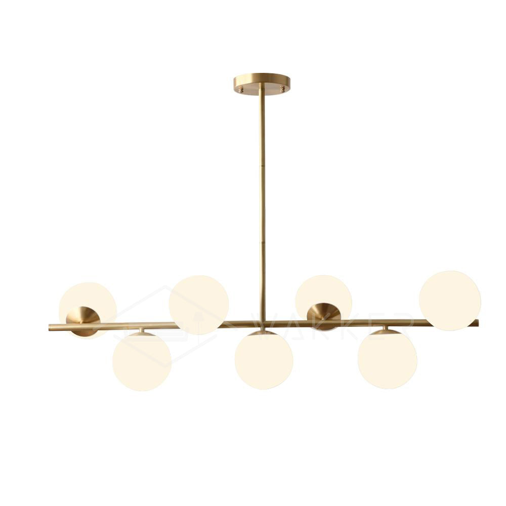 Ceiling Suspension with Sphere and Stem Lighting Lobby