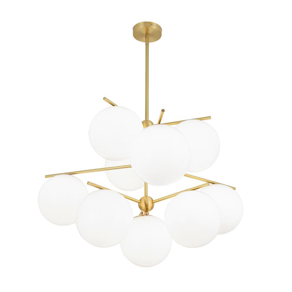 Ceiling Suspension with Sphere and Stem Lighting Lobby
