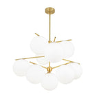 Ceiling Suspension with Sphere and Stem Lighting Lobby