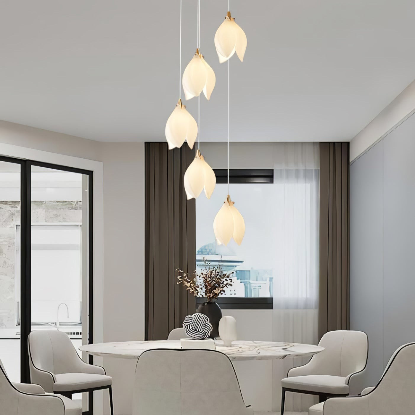 Celeste Flora Ceiling Pendant Lighting Lobby