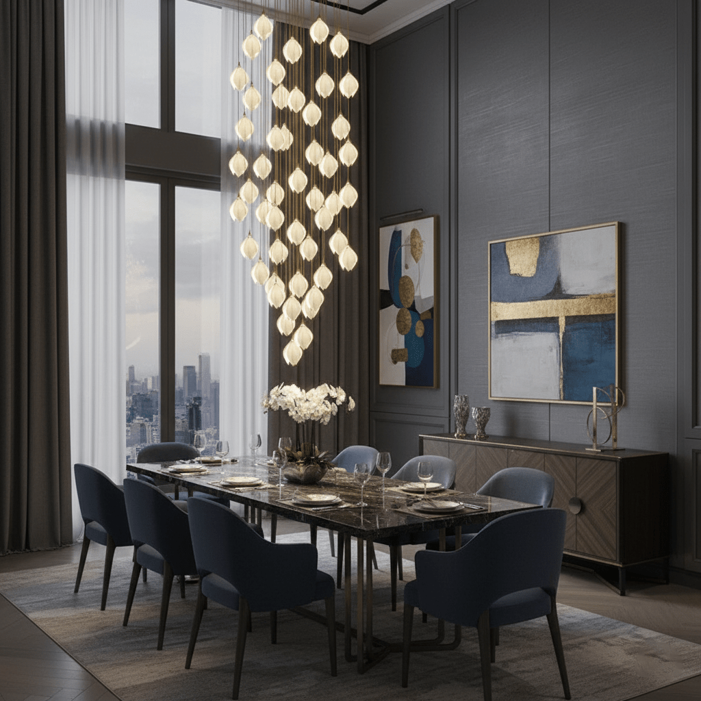 Celeste Flora Ceiling Pendant Lighting Lobby