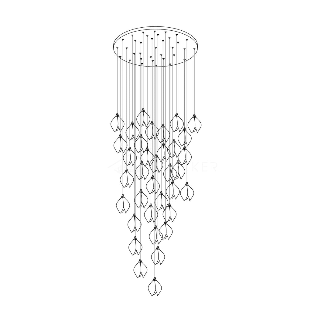 Celeste Flora Ceiling Pendant Lighting Lobby