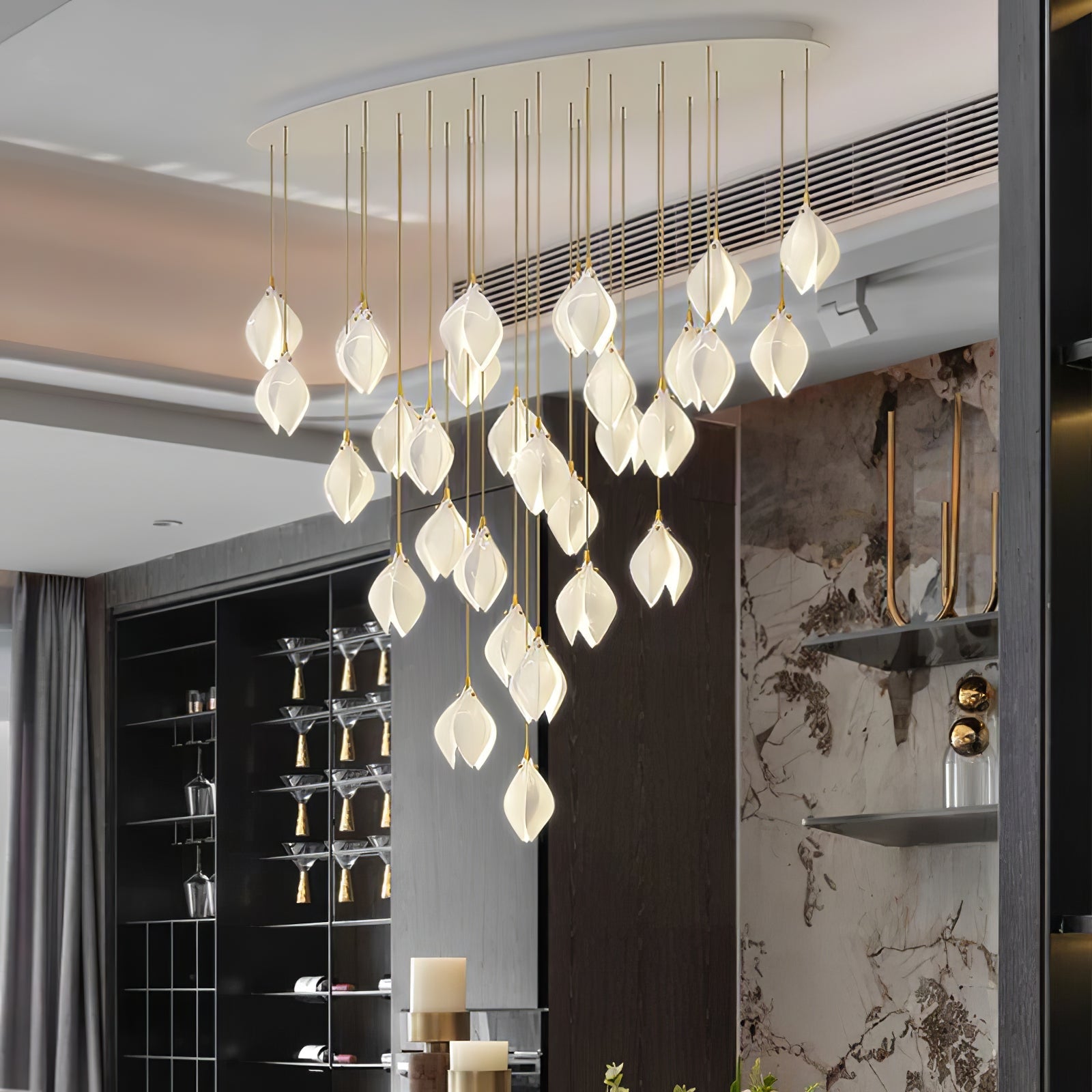 Celeste Flora Ceiling Pendant Lighting Lobby