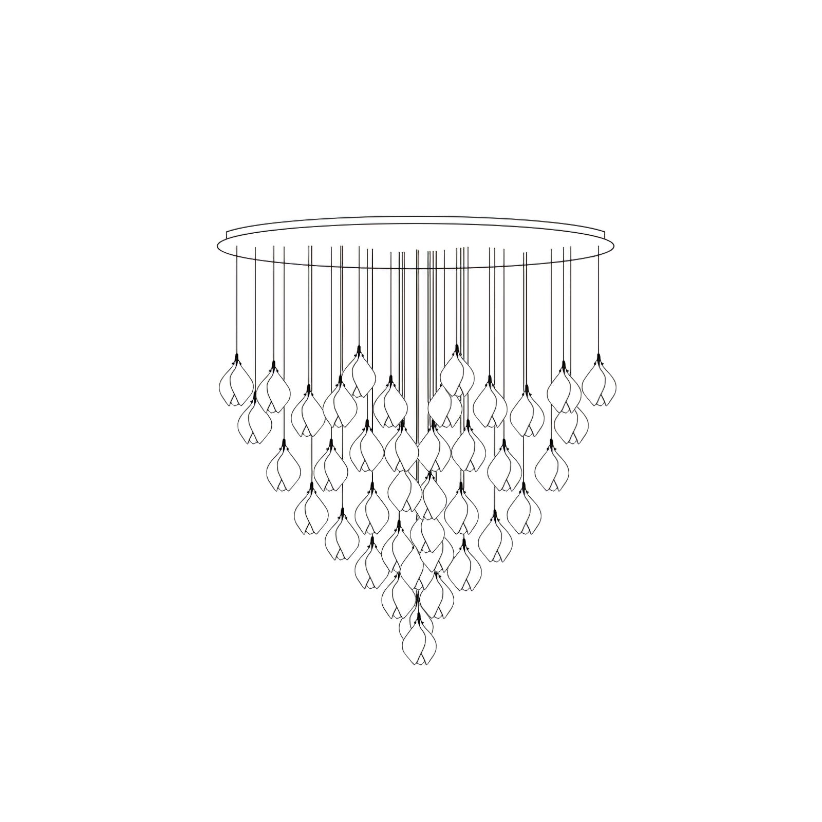 Celeste Flora Ceiling Pendant Lighting Lobby