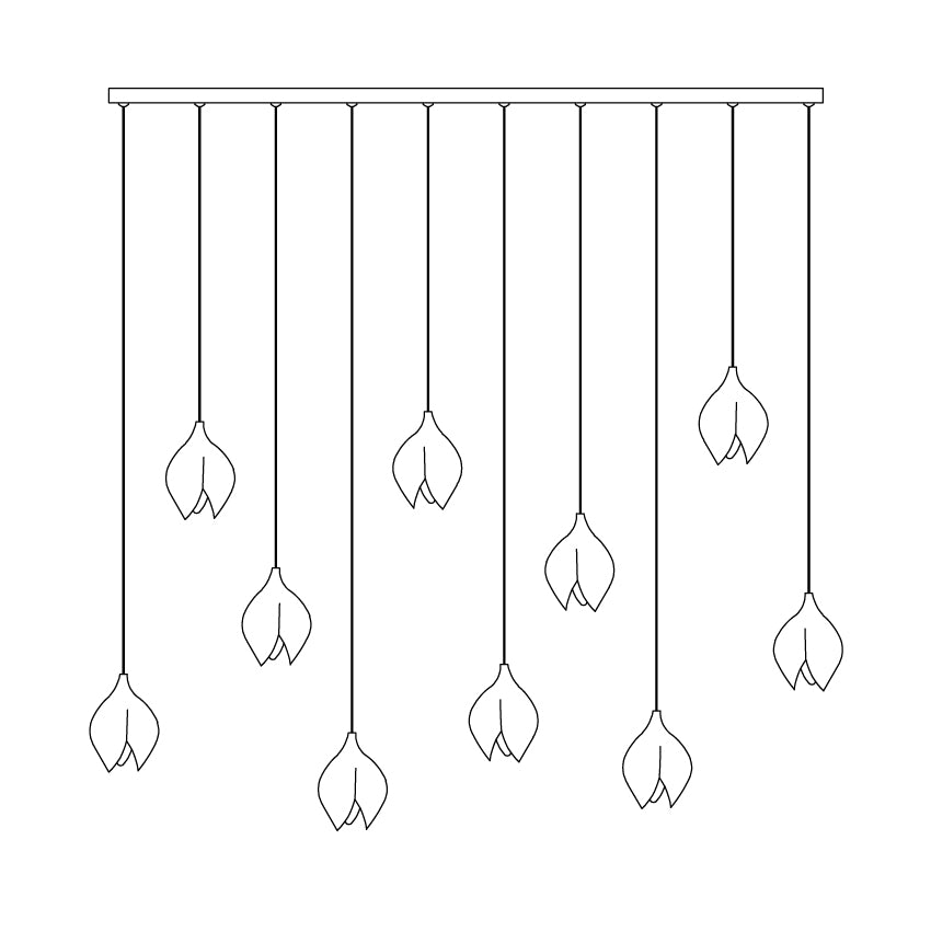 Celeste Flora Ceiling Pendant Lighting Lobby