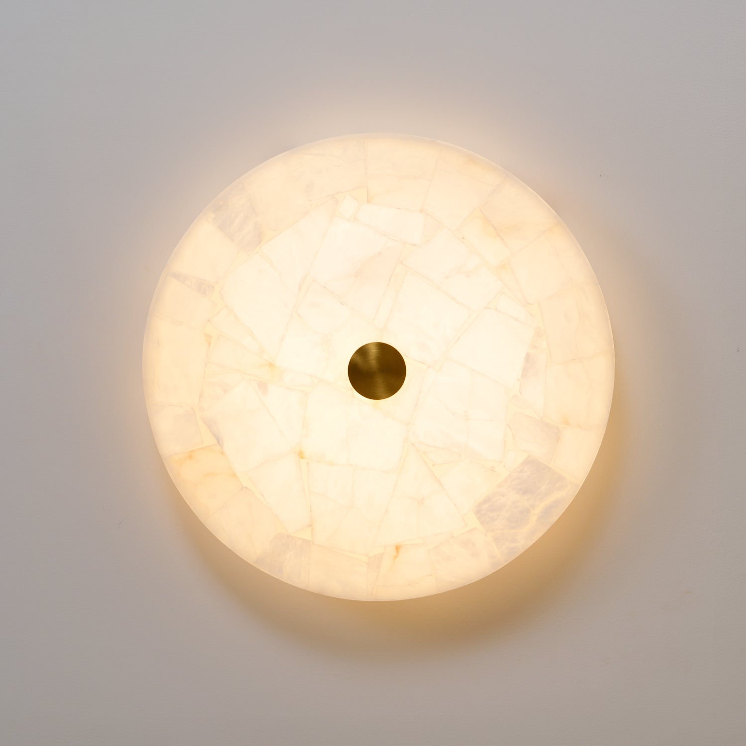 Circular Alabaster Ceiling Pendant Lighting Lobby