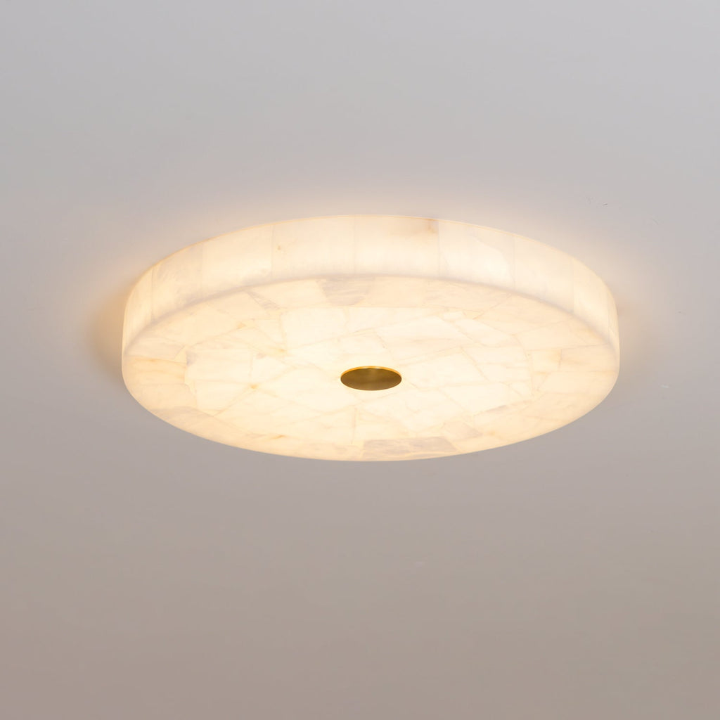 Circular Alabaster Ceiling Pendant Lighting Lobby