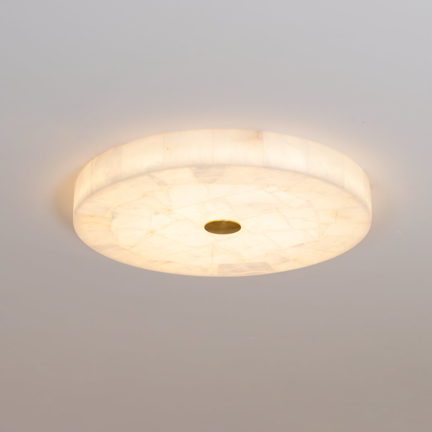 Circular Alabaster Ceiling Pendant Lighting Lobby