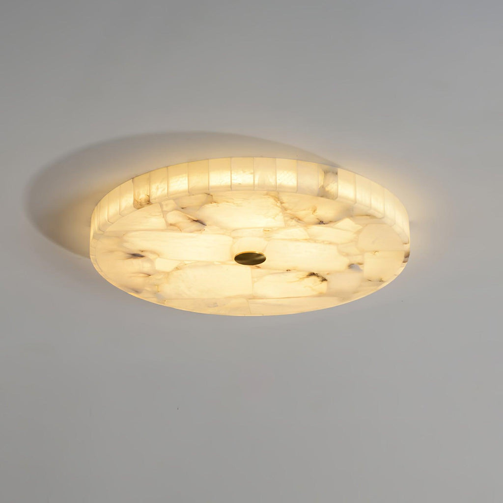 Circular Alabaster Ceiling Pendant Lighting Lobby