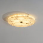 Circular Alabaster Ceiling Pendant Lighting Lobby