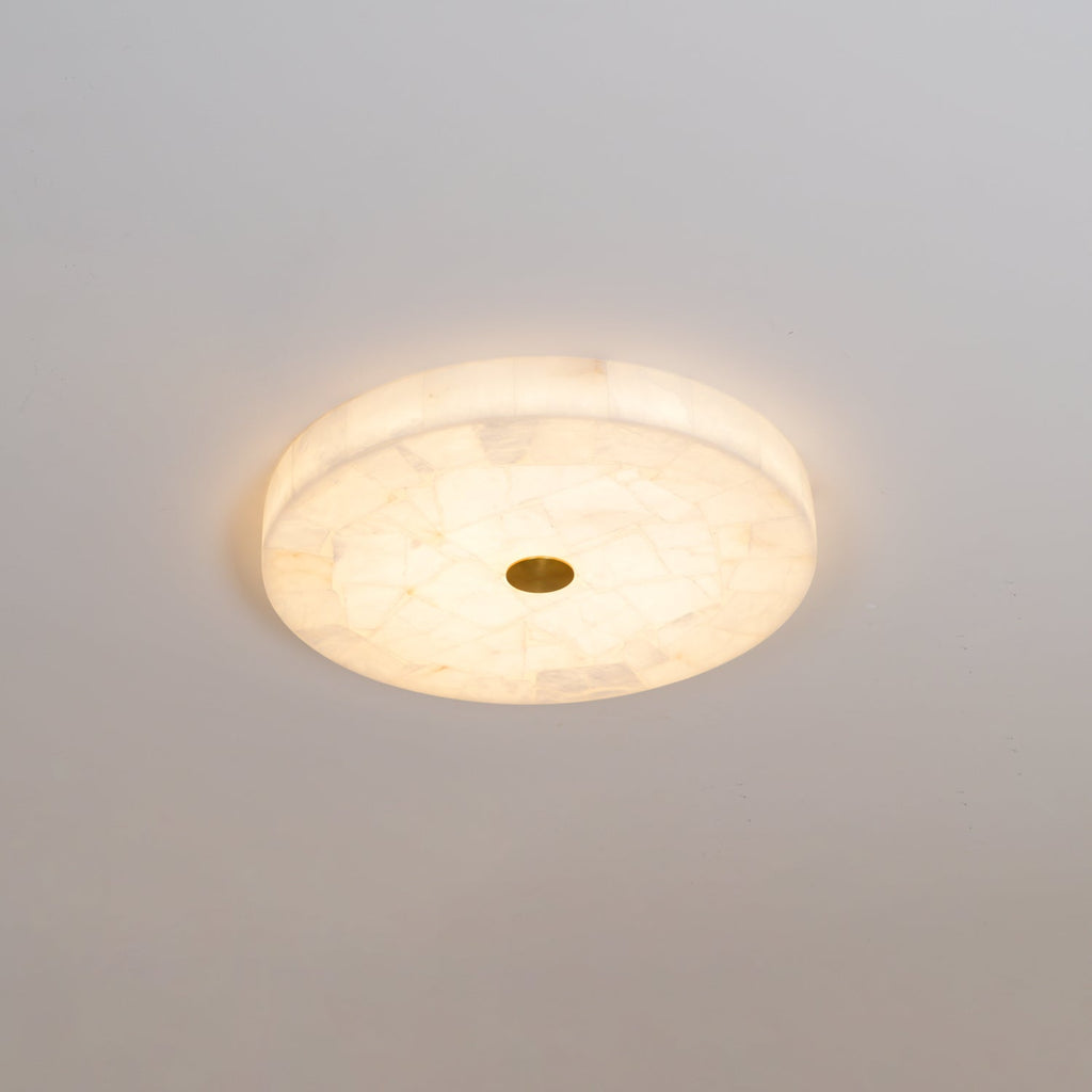 Circular Alabaster Ceiling Pendant Lighting Lobby