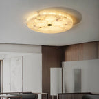 Circular Alabaster Ceiling Pendant Lighting Lobby