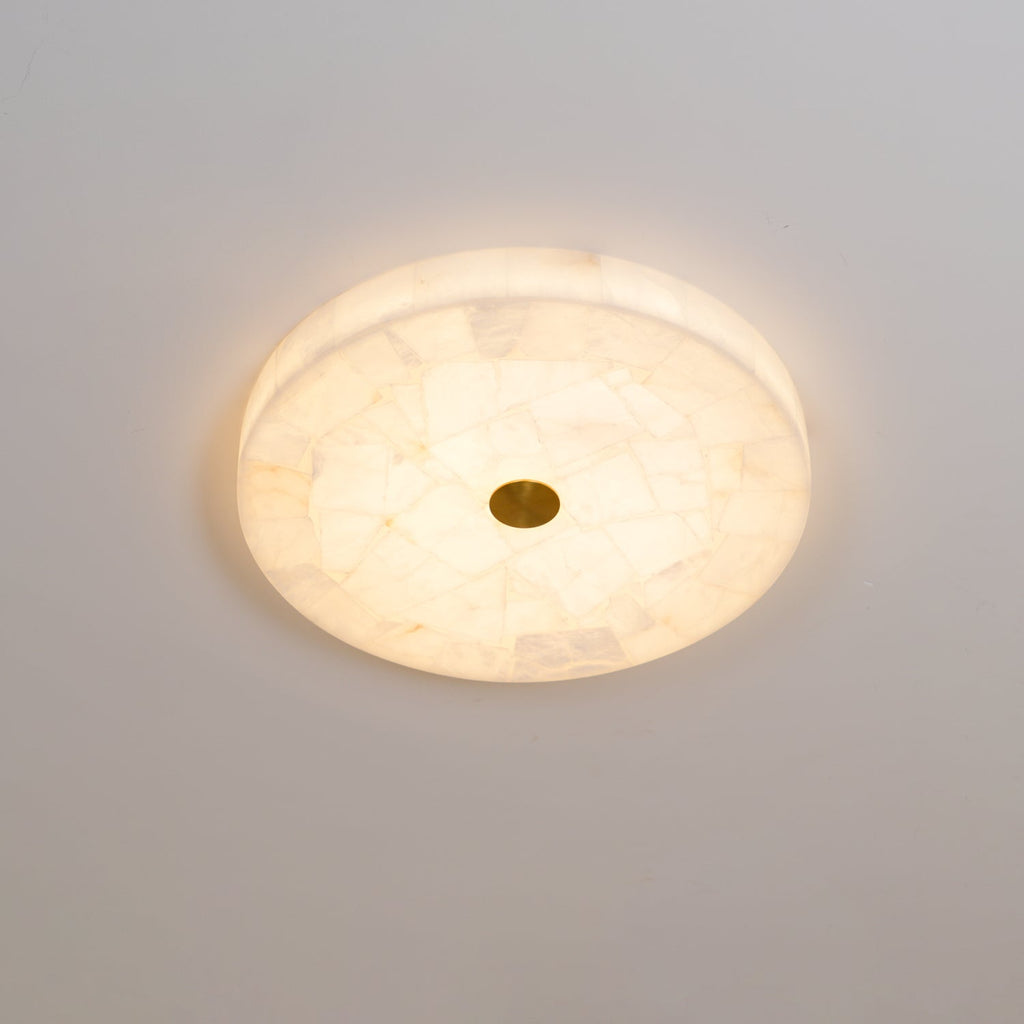Circular Alabaster Ceiling Pendant Lighting Lobby