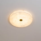 Circular Alabaster Ceiling Pendant Lighting Lobby