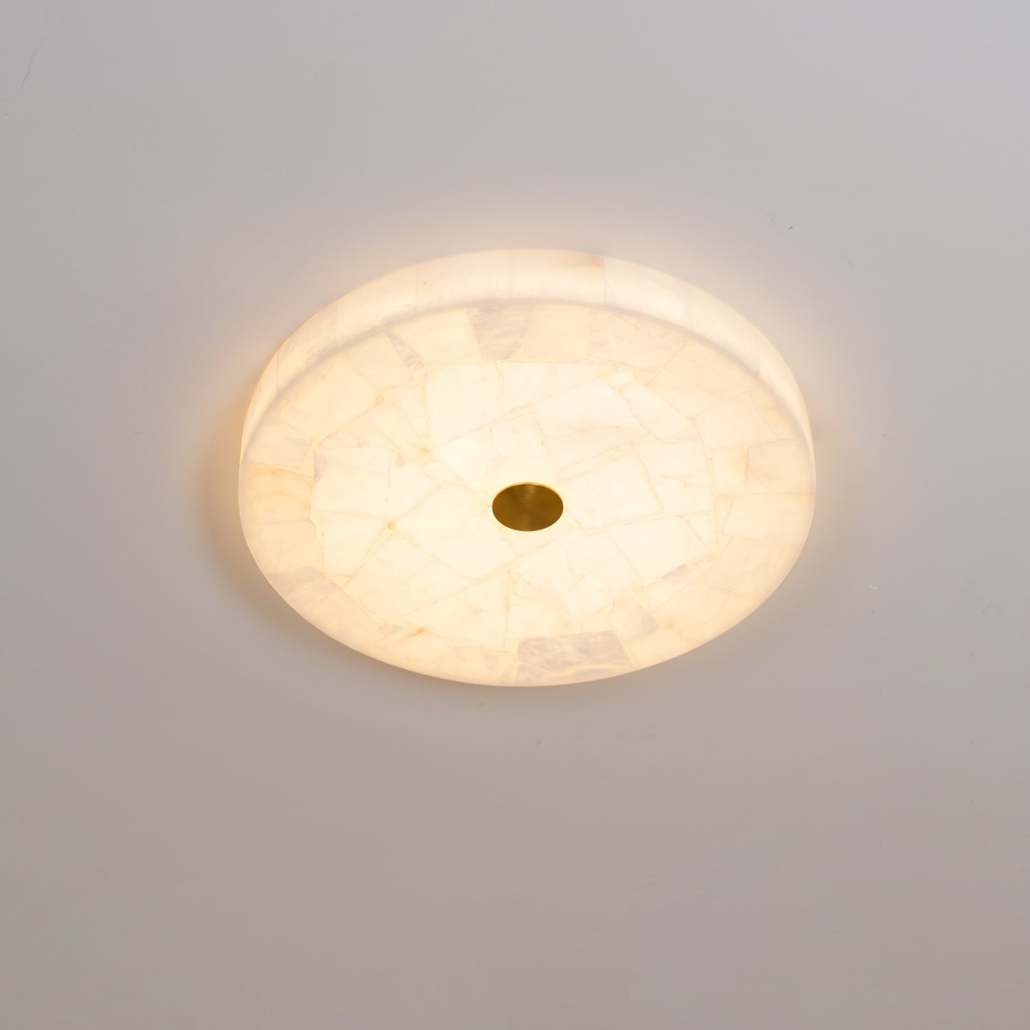 Circular Alabaster Ceiling Pendant Lighting Lobby
