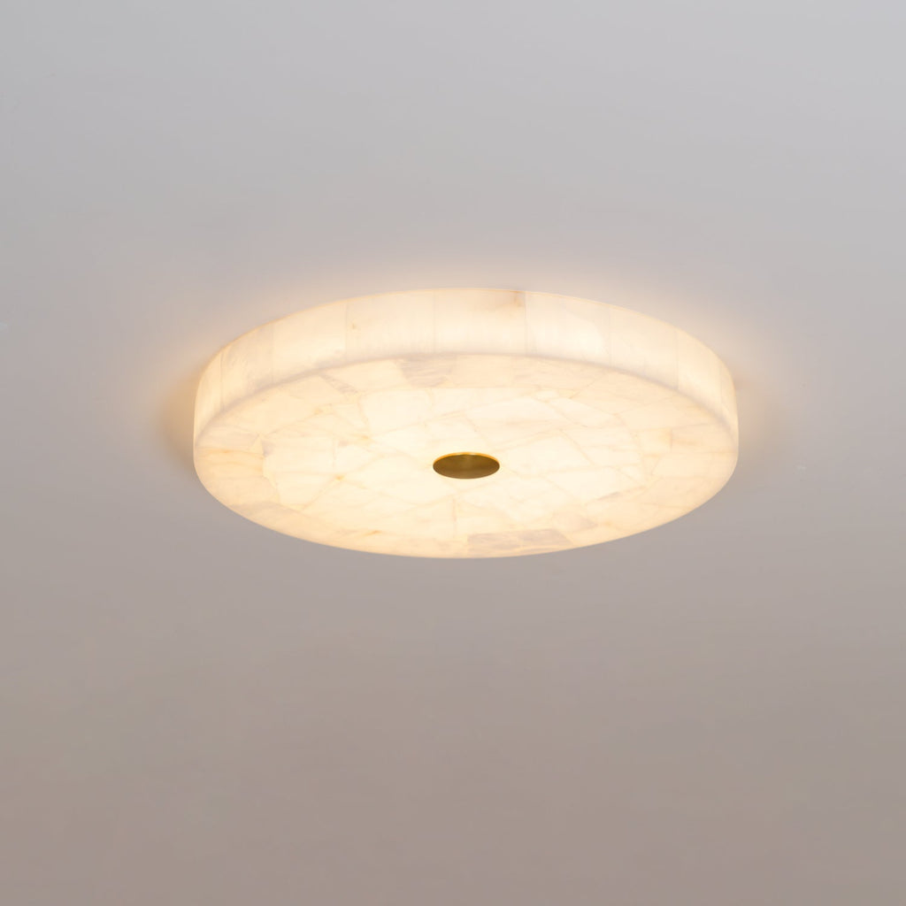 Circular Alabaster Ceiling Pendant Lighting Lobby