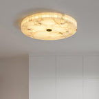 Circular Alabaster Ceiling Pendant Lighting Lobby
